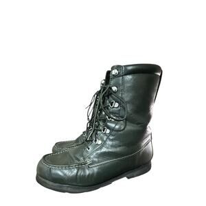 Vintage Cabela’s Moc Toe Hunting Boots Size 12 D Green Thinsulate Vibram Sole